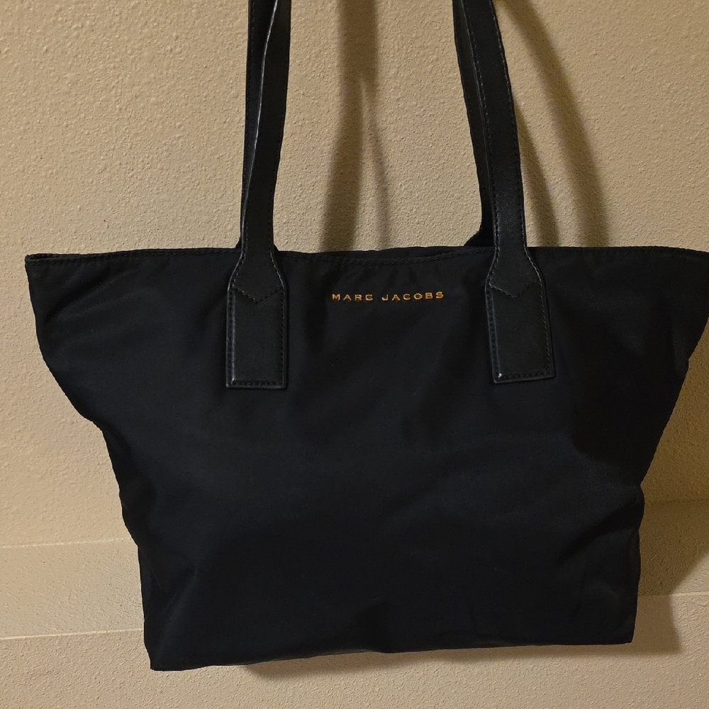 Marc Jacobs Black Tote with Gold Accents
